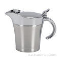 Jug su salsa a doppia parete in metallo cucina con coperchio